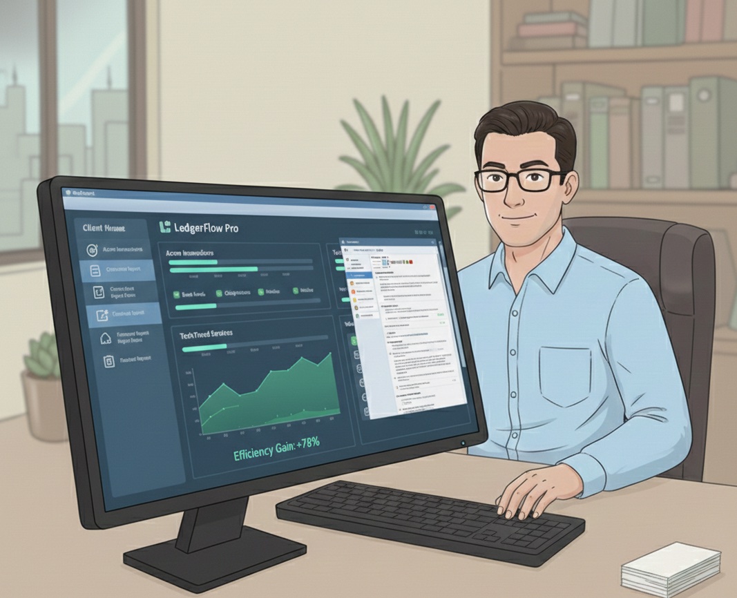 Bookkeeper using automated tools to serve dental clients more effectively