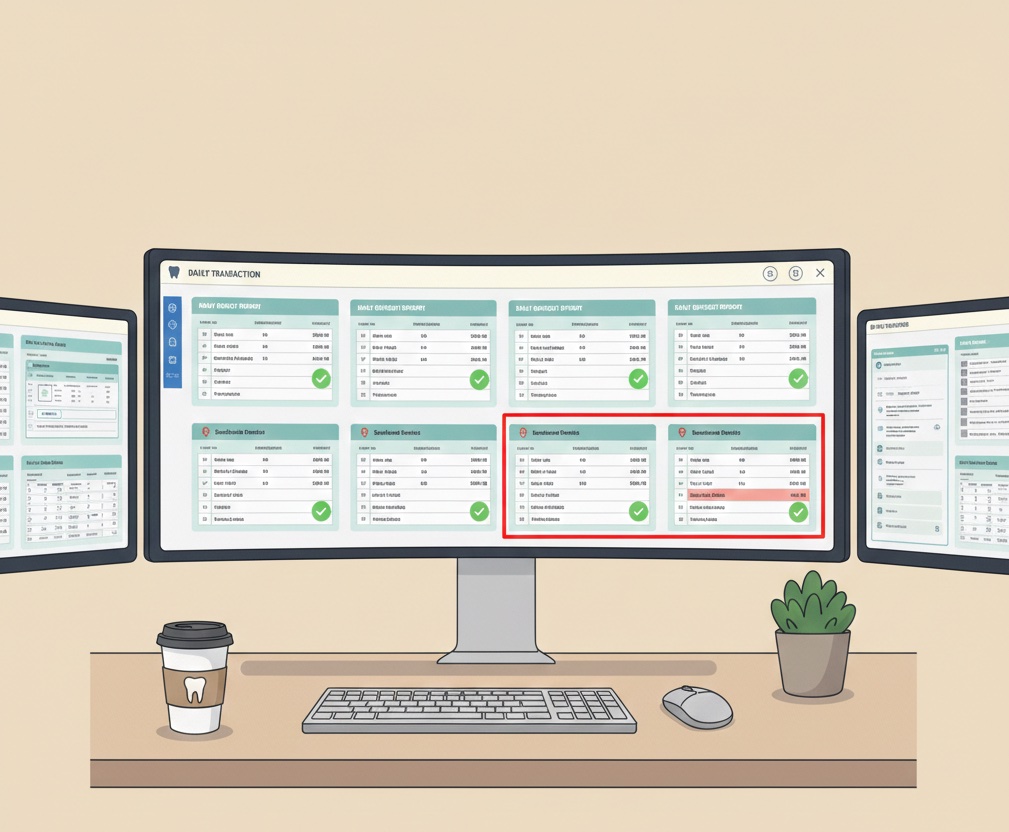 DSO controller reviewing deposit reports from multiple locations