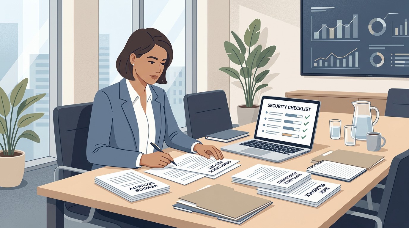 DSO finance leader reviewing vendor security documentation