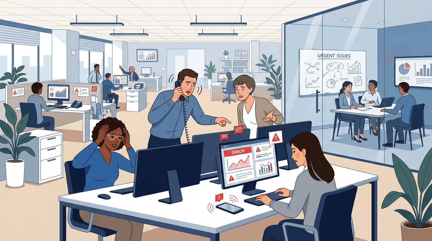 DSO operations team responding to system integration failure