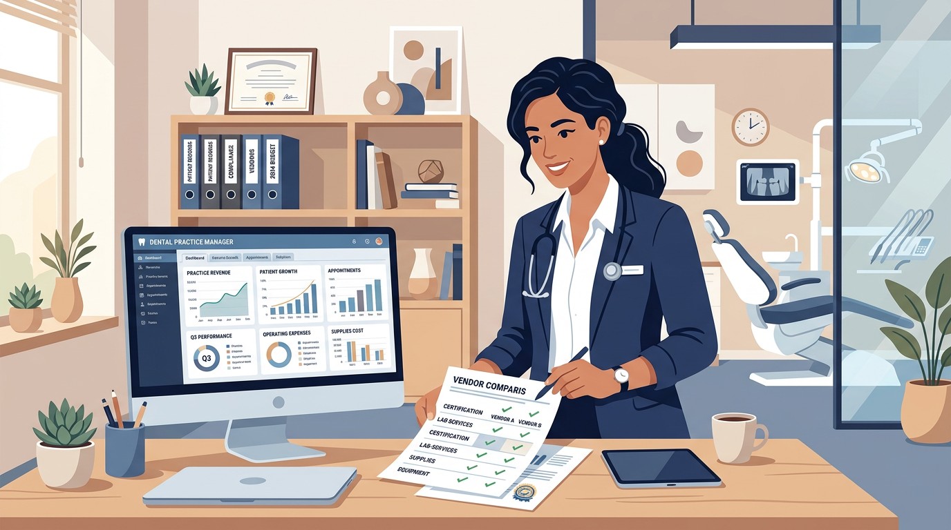 Practice owner reviewing Dentrix integration partner documentation